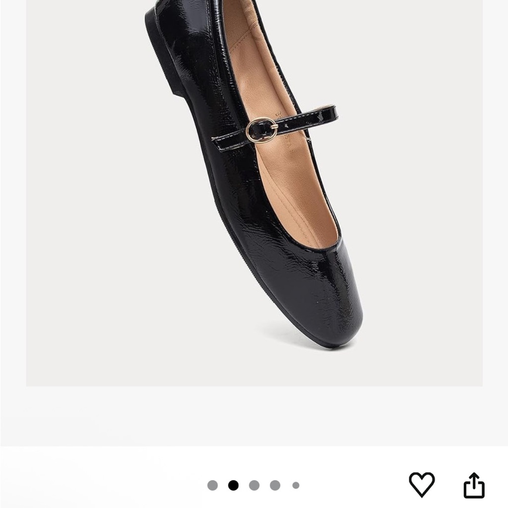 Black Patent Leather Mary Jane Flats Shoes BRAND NEW size 9 - Picture 3 of 9